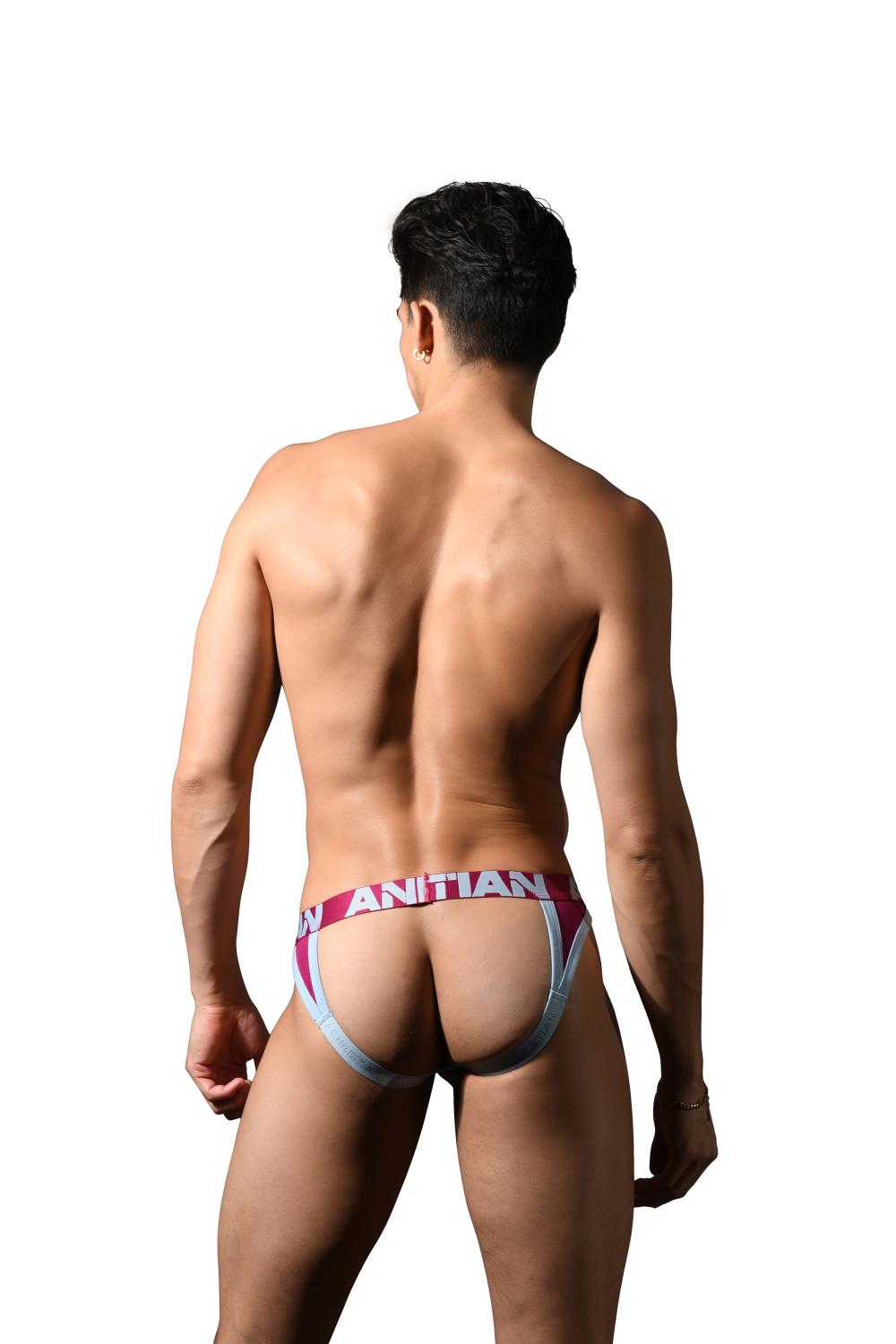 Andrew Christian BULGE C-Ring Burgandy Jockstrap - Image 3