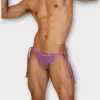 Lavender Crochet Tie Brief for Men