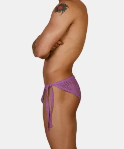 Alternative view of Lavender Crochet Tie Brief for Men
