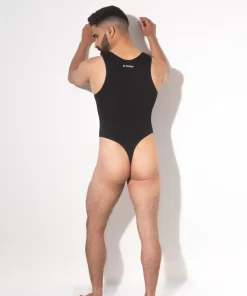 Alternative view of Black Classic Bodysuit for Men - Sleek & Comfortable