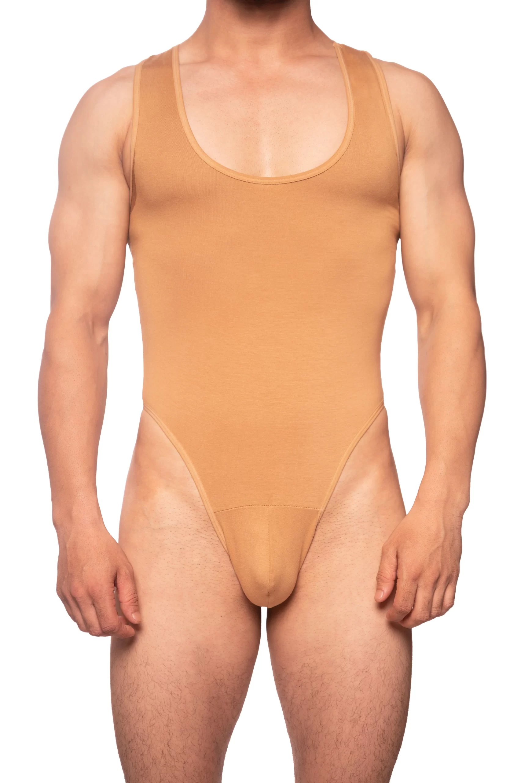 Tan Classic Bodysuit for Men - Bold & Comfortable