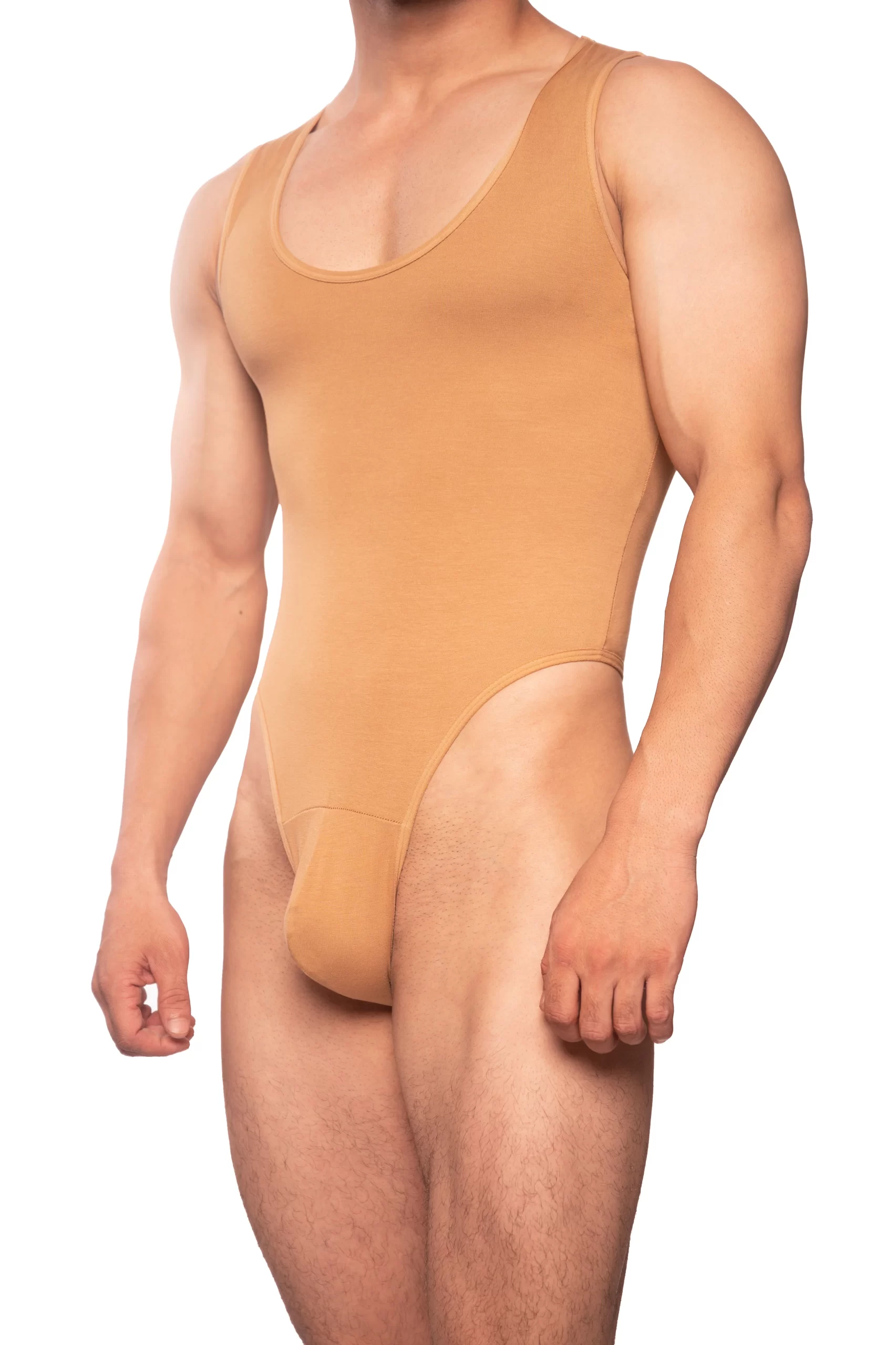 Tan Classic Bodysuit for Men - Bold & Comfortable - Image 3